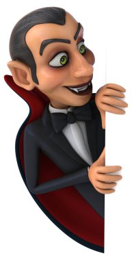 eğlenceli bir vampir üzerinde beyaz izole