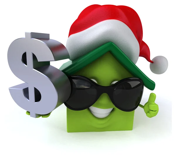 Fun house with dollar sign — Stock Photo, Image