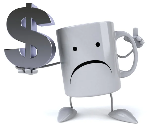 Fun mug with dollar sign — Stock Photo, Image