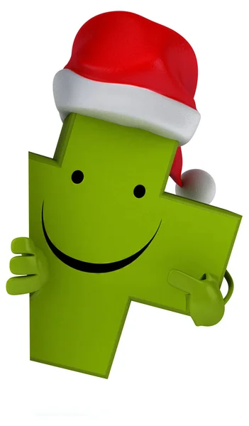 Apotheek symbool in Kerstman hoed — Stockfoto
