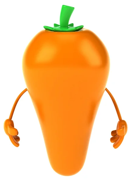 Fun Carrot isolated on white — Stock Photo, Image
