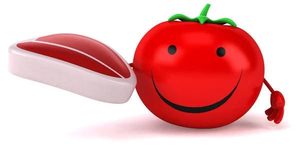 Ilustração de tomate com bife — Fotografia de Stock