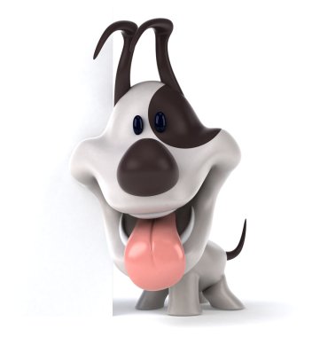 eğlenceli bir karikatür köpek