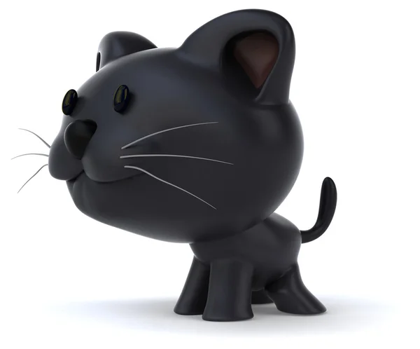 Gato negro divertido — Foto de Stock