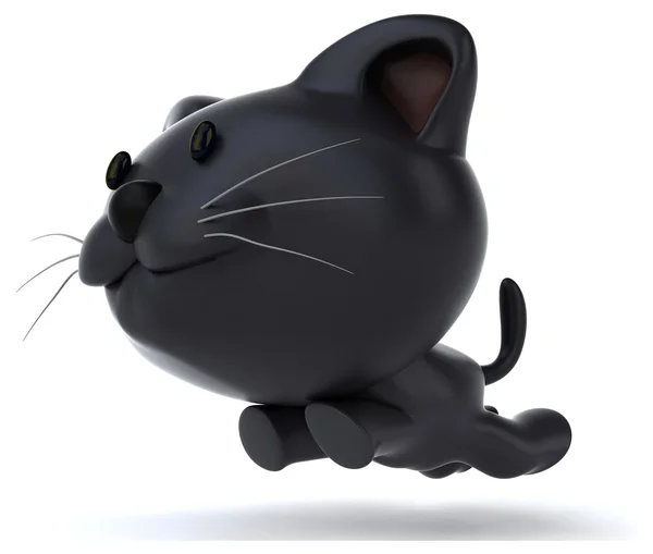 楽しい黒い猫 — ストック写真
