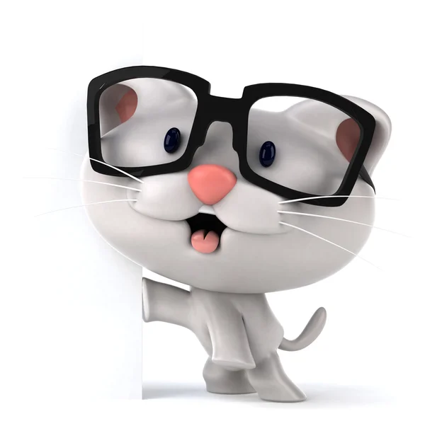 Zábava kočka v brýlích — Stock fotografie