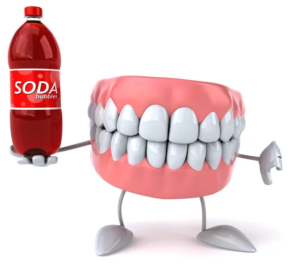 Kul tänder med soda — Stockfoto