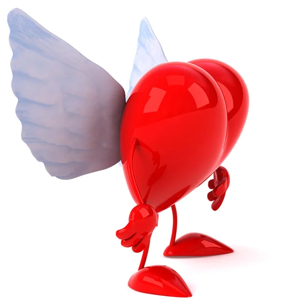 Fun heart with wings — Stock Photo, Image