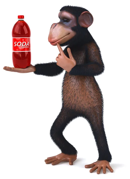 ソーダと楽しい猿 — ストック写真