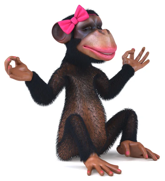 Fun monkey in yoga pose — Stock Photo, Image