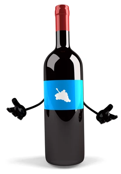 Cartoon Wine bottle — Stock Photo, Image