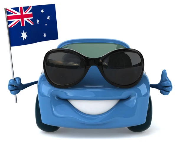 Fun car with Australian flag — Stock Photo, Image