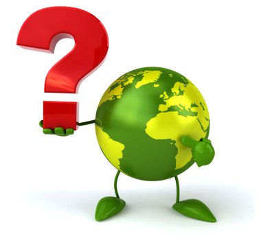Soru işareti ile yeşil dünya