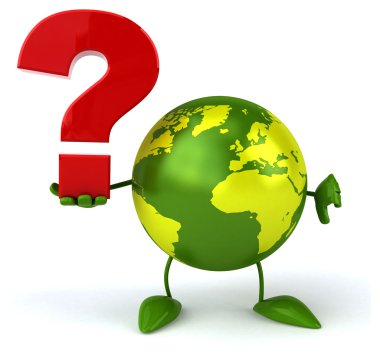 Soru işareti ile yeşil dünya