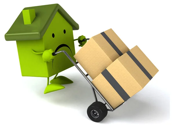 Diversión casa con cajas — Foto de Stock