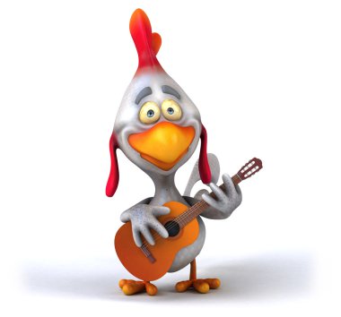 Gitar ile eğlenceli tavuk