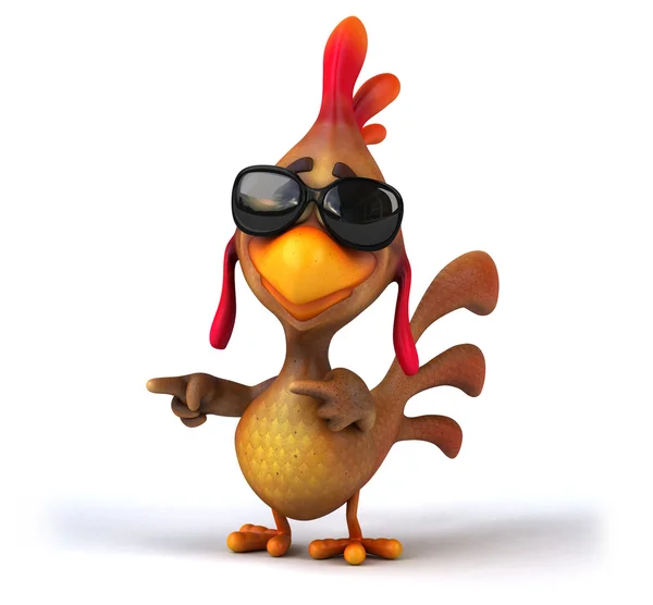 Διασκέδαση κοτόπουλο σε γυαλιά ηλίου — Φωτογραφία Αρχείου