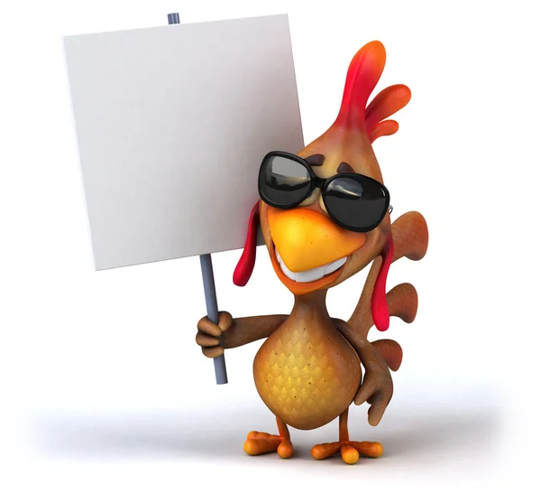 Fun chicken in sunglasses — Stock Photo, Image