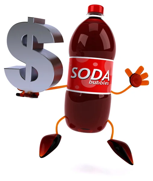 Soda bottle with dollar sign — Stock Photo, Image