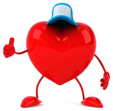 Beyaz eğlenceli kalp