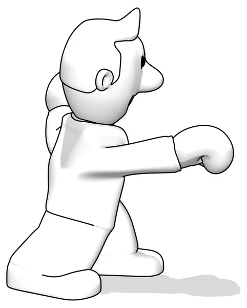 Деловой человек в боксерских перчатках — стоковое фото