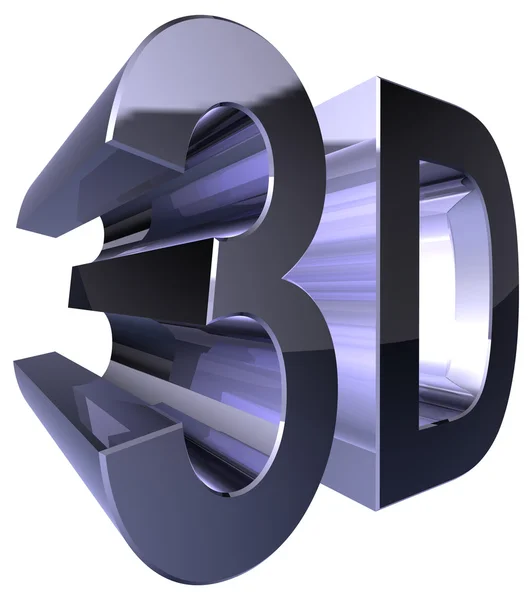 Signo violeta volumen 3D —  Fotos de Stock