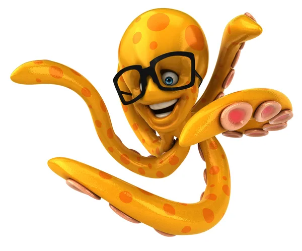 Веселый осьминог в очках — стоковое фото