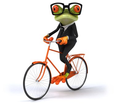 Eğlenceli çizgi film kurbağa