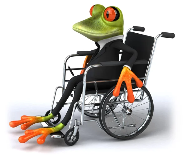 Fun frog in wheelchair — Stock Photo © julos #58116761