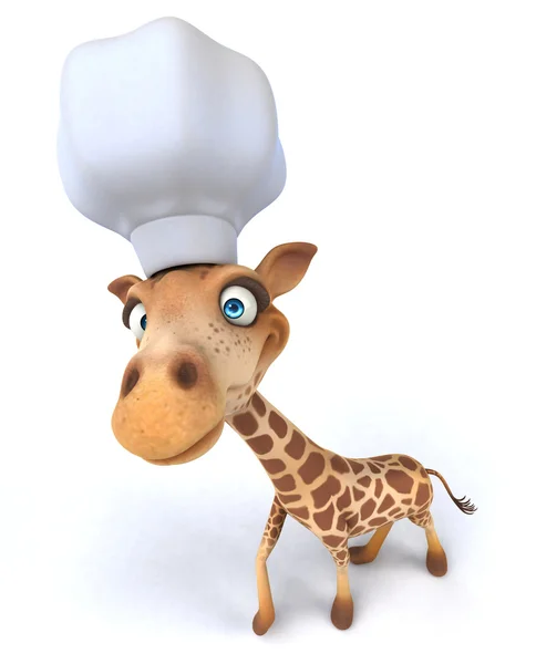 Girafe amusant dans le chapeau de chef — Photo