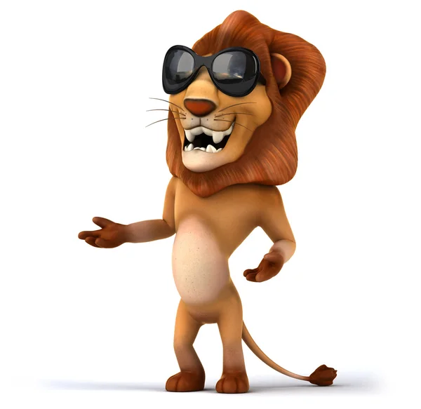 Divertido león de dibujos animados — Foto de Stock