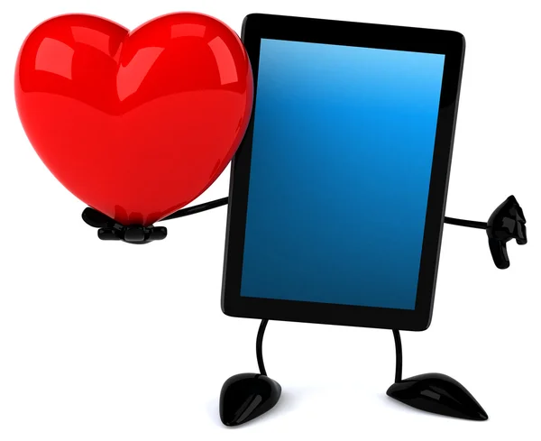 Tableta con corazón —  Fotos de Stock