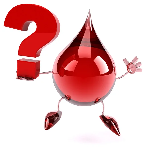 Blood drop with question mark — Stock Photo © julos #58250249