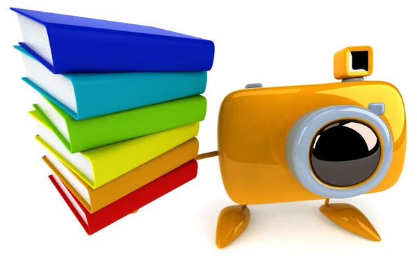 Fun camera with books — Stock Photo, Image