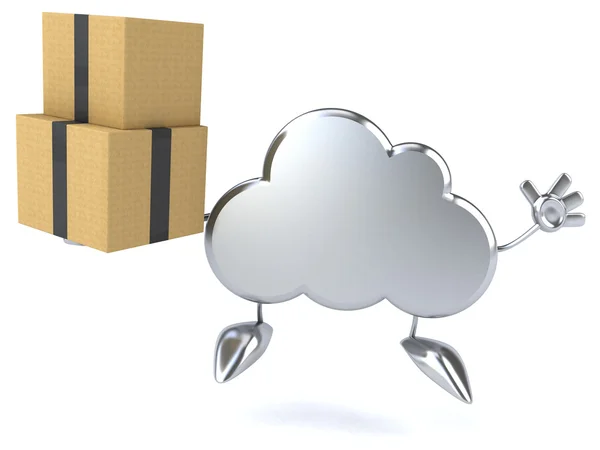 Nube divertida con cajas — Foto de Stock