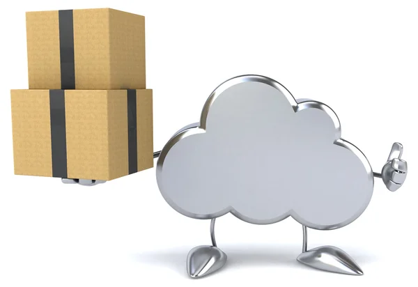 Fun cloud with boxes — Stock Photo, Image