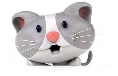 eğlenceli bir karikatür kedi