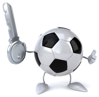 Eğlenceli çizgi film futbol topu