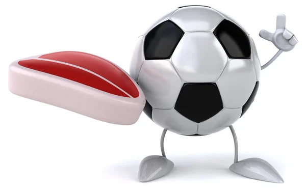 Pallone da calcio con bistecca — Foto Stock