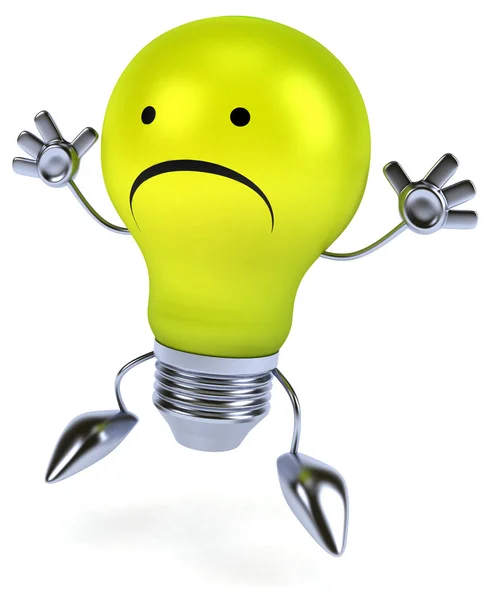 Cartoon light bulb — Stock Photo, Image