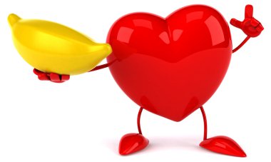 Eğlenceli çizgi film kalp