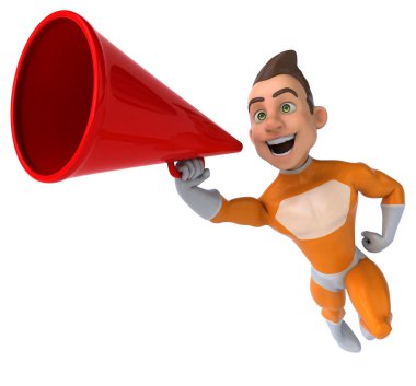 Hoparlörü ile eğlenceli süper kahraman