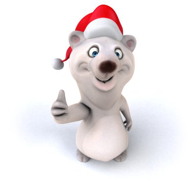 Noel Baba'nın şapkalı eğlenceli ayı