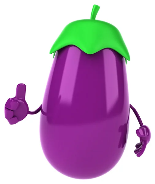 Fun cartoon eggplant — Stock Photo, Image