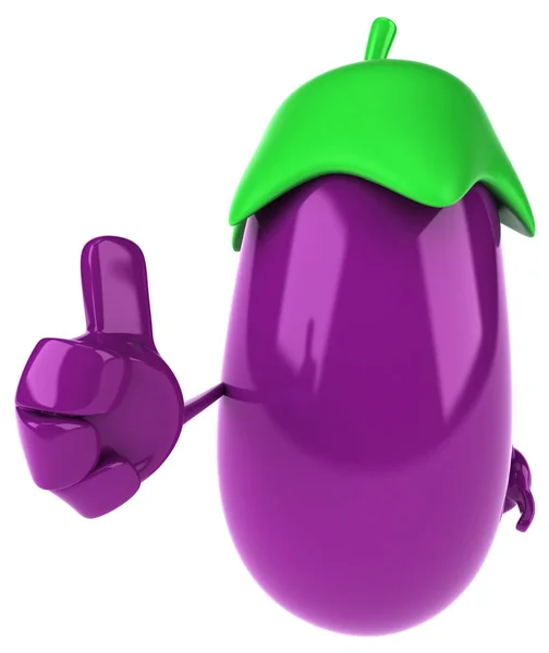 Fun cartoon eggplant — Stock Photo, Image