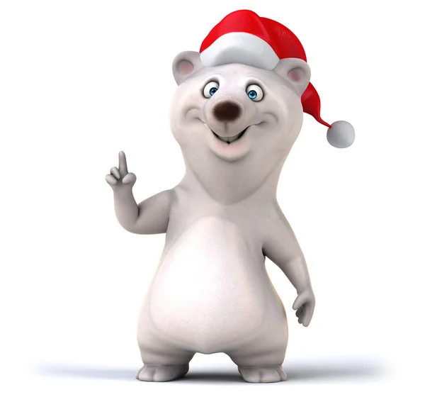 Fun bear in Santa's hat — Stock Photo, Image