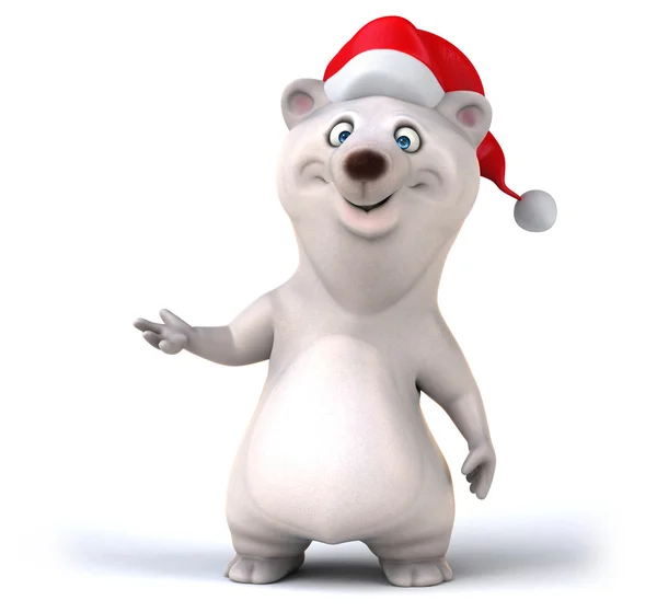 Divertido oso en el sombrero de Santa —  Fotos de Stock