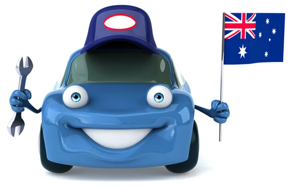 Fun car with Australian flag — Stock Photo, Image