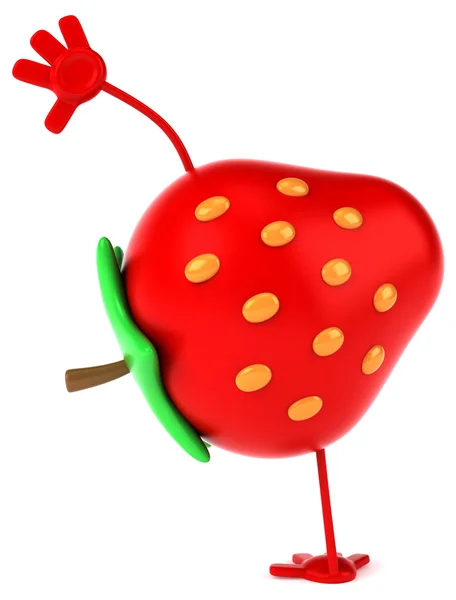Spaß Karikatur Erdbeere — Stockfoto