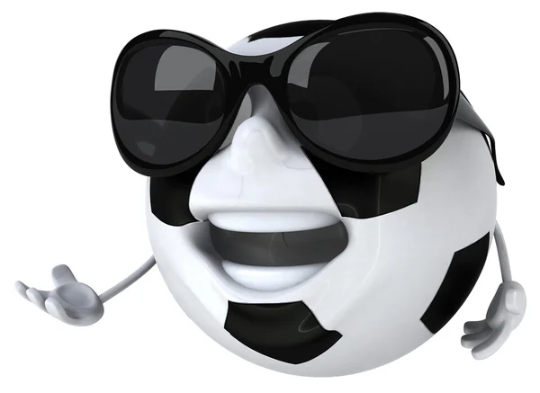 Fun football ball in sunglasses — Stock Photo, Image